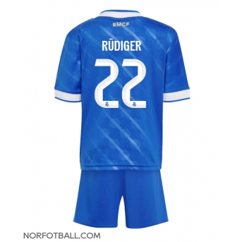 Billige Fotballdrakt Real Madrid Antonio Rudiger #22 Replika Tredjedraktsett Barn 2025-26 Kortermet (med bukser)
